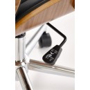 Кресло компьютерное HALMAR TIMBER черный/орех